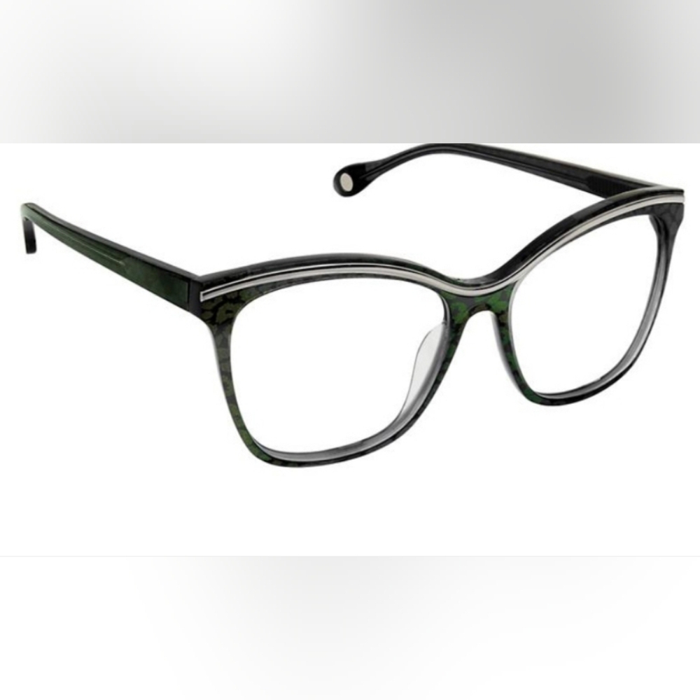 Fysh Eyeglasses cat eye green